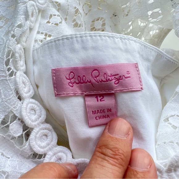 Lilly Pulitzer White/ Cream Dress Size 12 - Picture 8 of 11